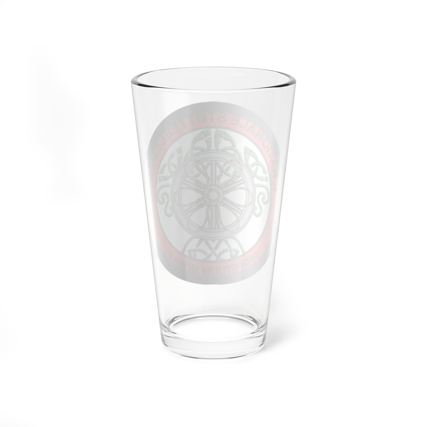 Emblem for the 1-IV-TRR (Denmark) (Coat of Arms) Pint Glass 16oz