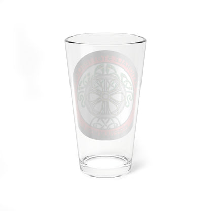 Emblem for the 1-IV-TRR (Denmark) (Coat of Arms) Pint Glass 16oz