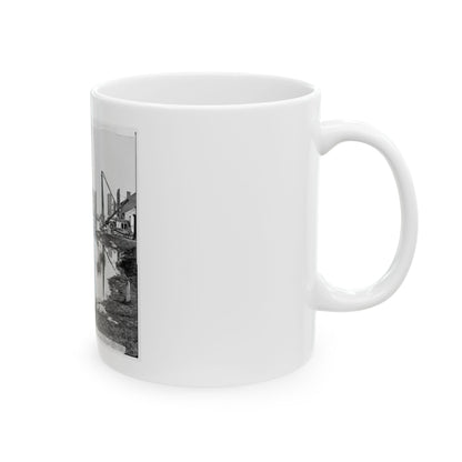 Richmond, Va. Ruined Buildings On Banks Of The Canal Basin (U.S. Civil War) White Coffee Mug