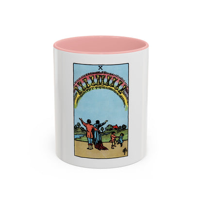 The 10 of Cups (Tarot Card) Accent Coffee Mug