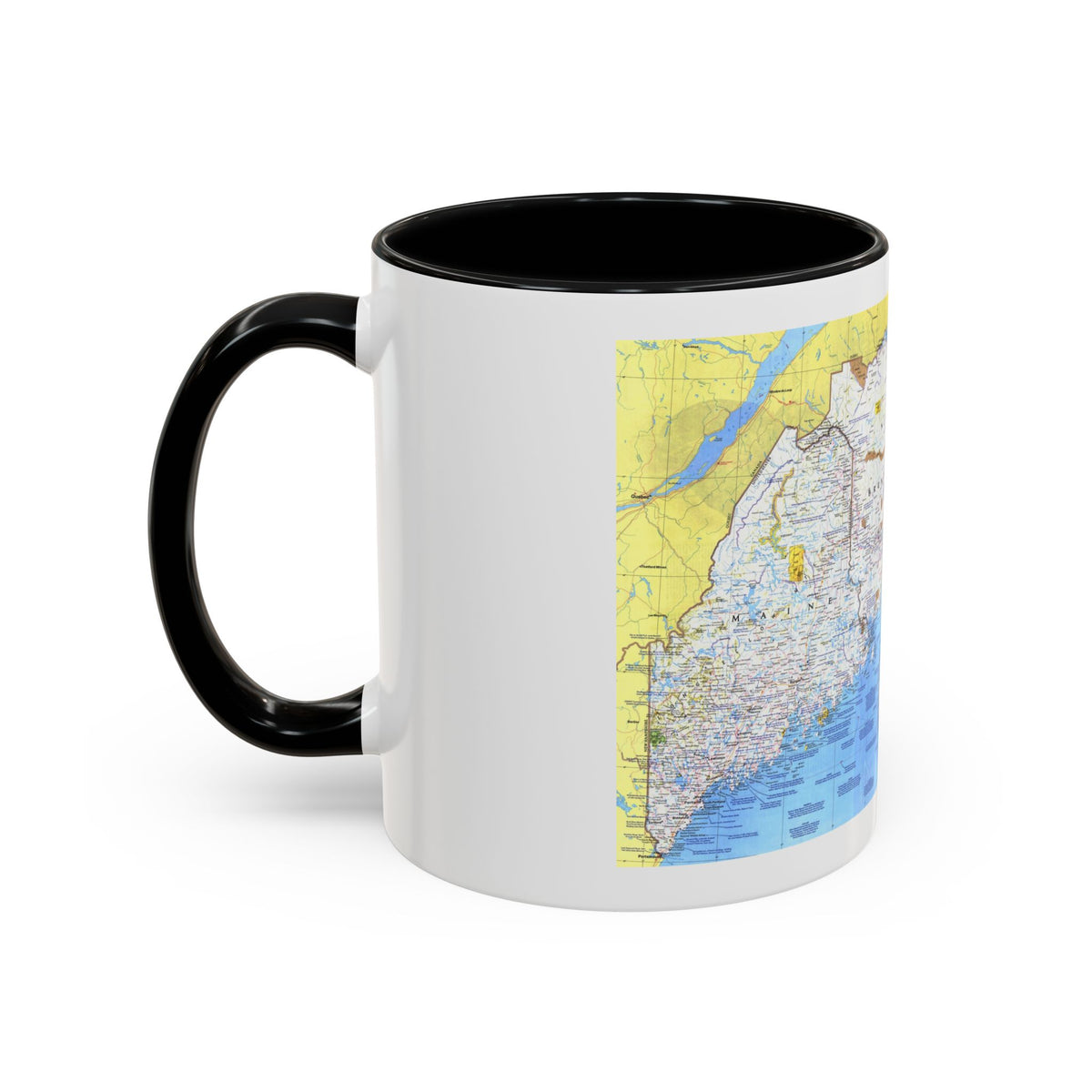 Canada - Maine, with the Maritime Provinces 1 (1975) (Map) Accent Coffee Mug