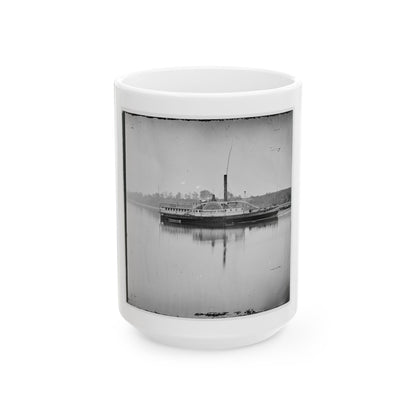 Appomattox River, Va.  U.S.S. Transport Washington Irving (U.S. Civil War) White Coffee Mug