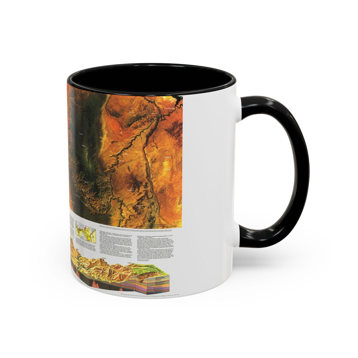 USA - Grand Canyon of the Colorado (1978) (Map) Accent Coffee Mug