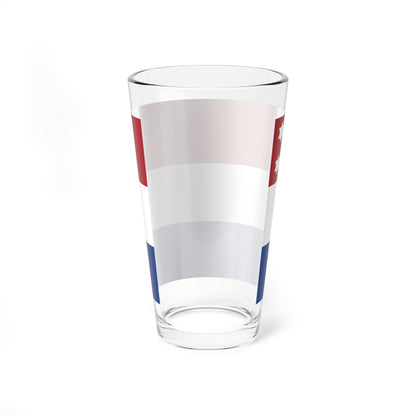 Rank flag of Lieutenant admiral for the Royal Netherlands Navy (Netherlands) Pint Glass 16oz