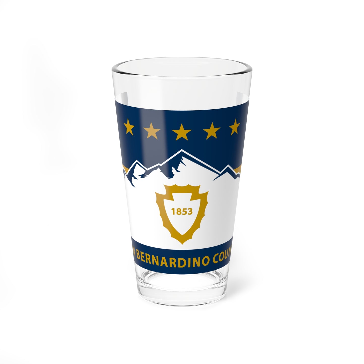 Flag of San Bernardino County California 2024present (United States) Pint Glass 16oz