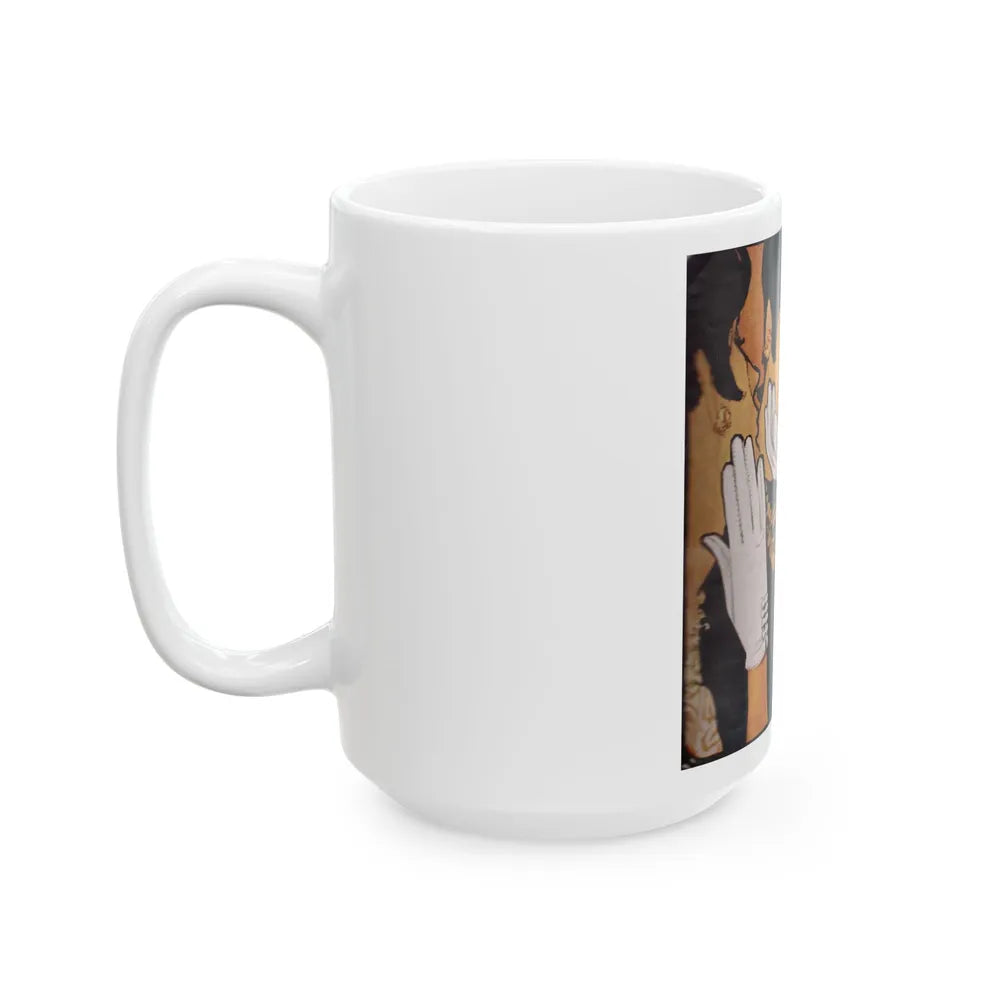 Crescendo Gloves, 1960 - White Coffee Mug-Go Mug Yourself