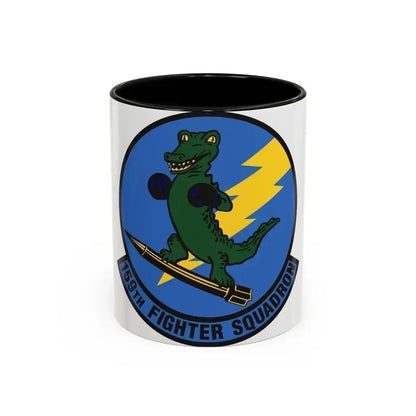 159th Fighter Squadron (U.S. Air Force) Accent Coffee Mug 11oz Black - Go Mug Yourself