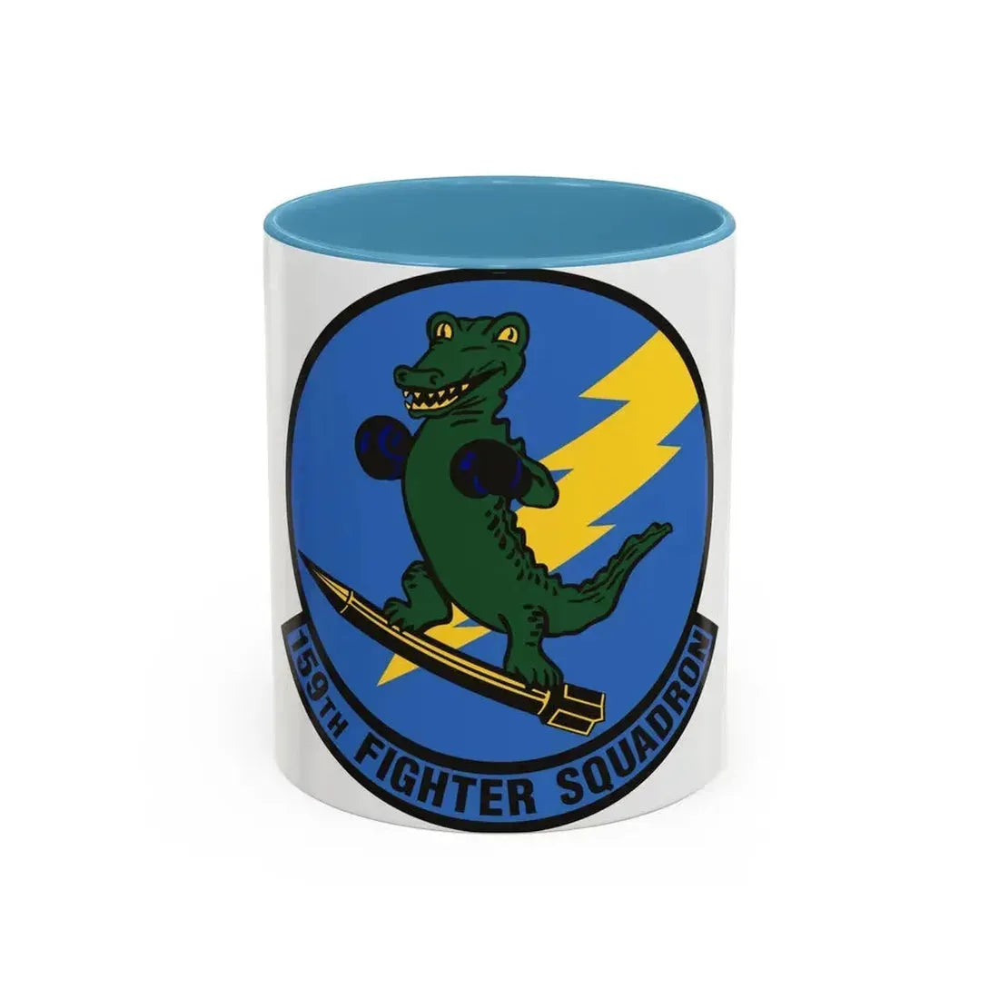 159th Fighter Squadron (U.S. Air Force) Accent Coffee Mug 11oz Light Blue - Go Mug Yourself