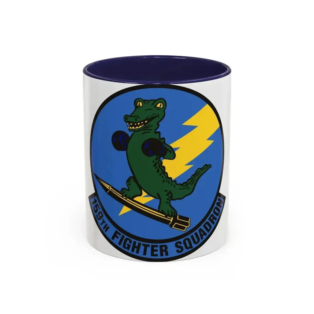 159th Fighter Squadron (U.S. Air Force) Accent Coffee Mug 11oz Navy - Go Mug Yourself