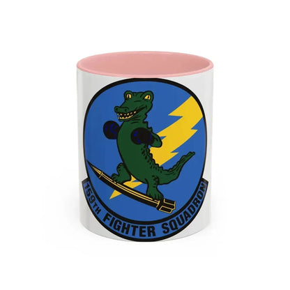 159th Fighter Squadron (U.S. Air Force) Accent Coffee Mug 11oz Pink - Go Mug Yourself