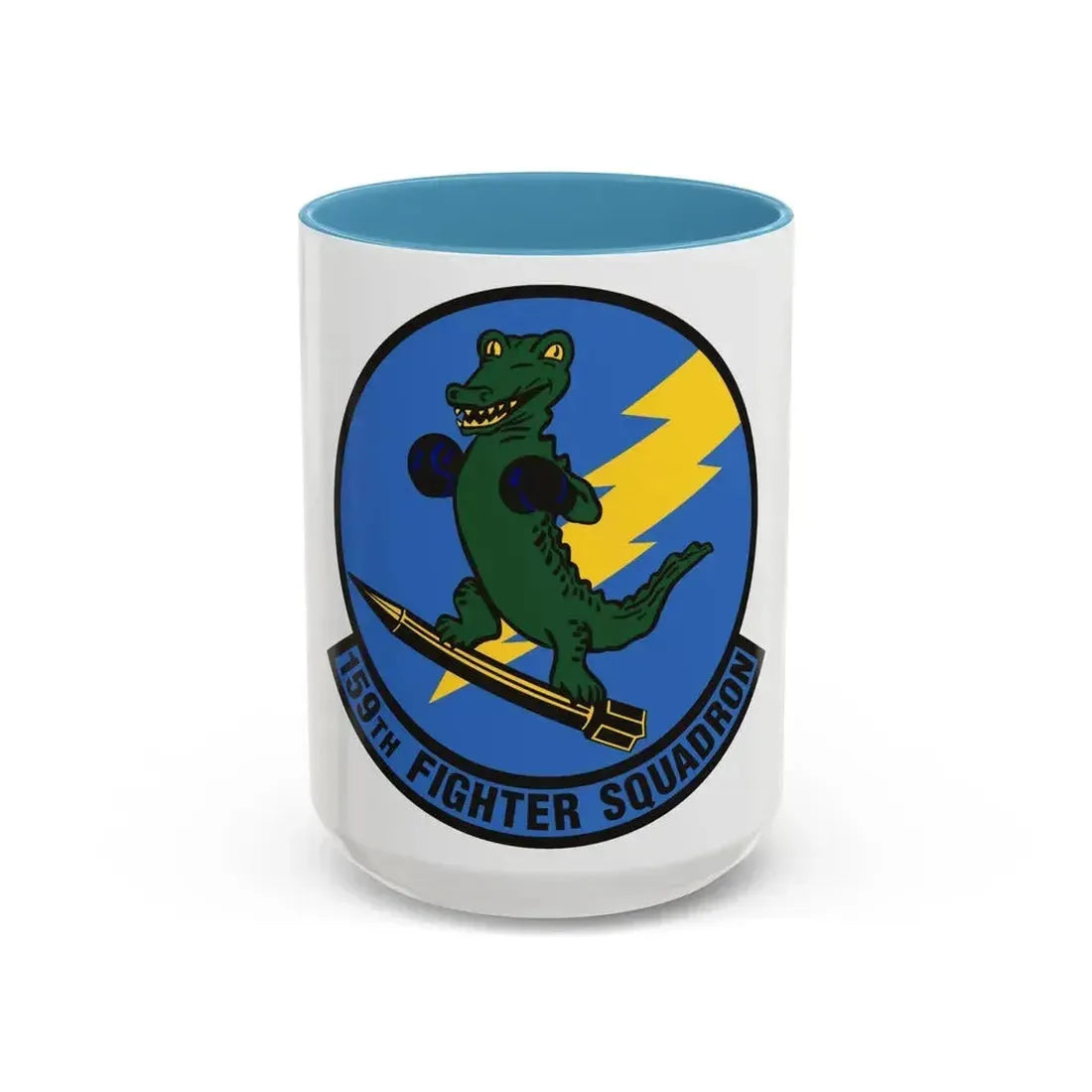 159th Fighter Squadron (U.S. Air Force) Accent Coffee Mug 15oz Light Blue - Go Mug Yourself