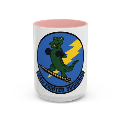 159th Fighter Squadron (U.S. Air Force) Accent Coffee Mug 15oz Pink - Go Mug Yourself
