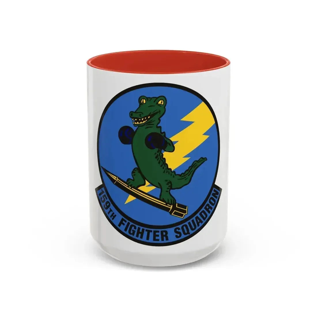 159th Fighter Squadron (U.S. Air Force) Accent Coffee Mug 15oz Red - Go Mug Yourself