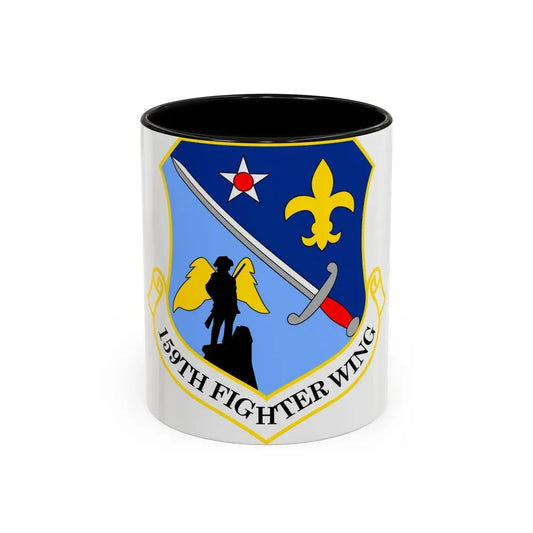 159th Fighter Wing (U.S. Air Force) Accent Coffee Mug 11oz Black - Go Mug Yourself