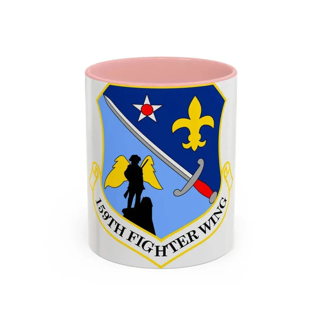 159th Fighter Wing (U.S. Air Force) Accent Coffee Mug 11oz Pink - Go Mug Yourself