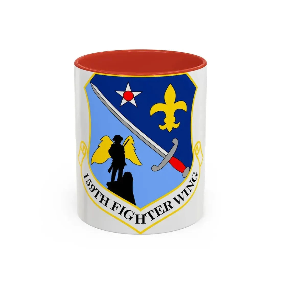 159th Fighter Wing (U.S. Air Force) Accent Coffee Mug 11oz Red - Go Mug Yourself