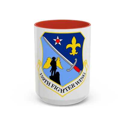 159th Fighter Wing (U.S. Air Force) Accent Coffee Mug 15oz Red - Go Mug Yourself