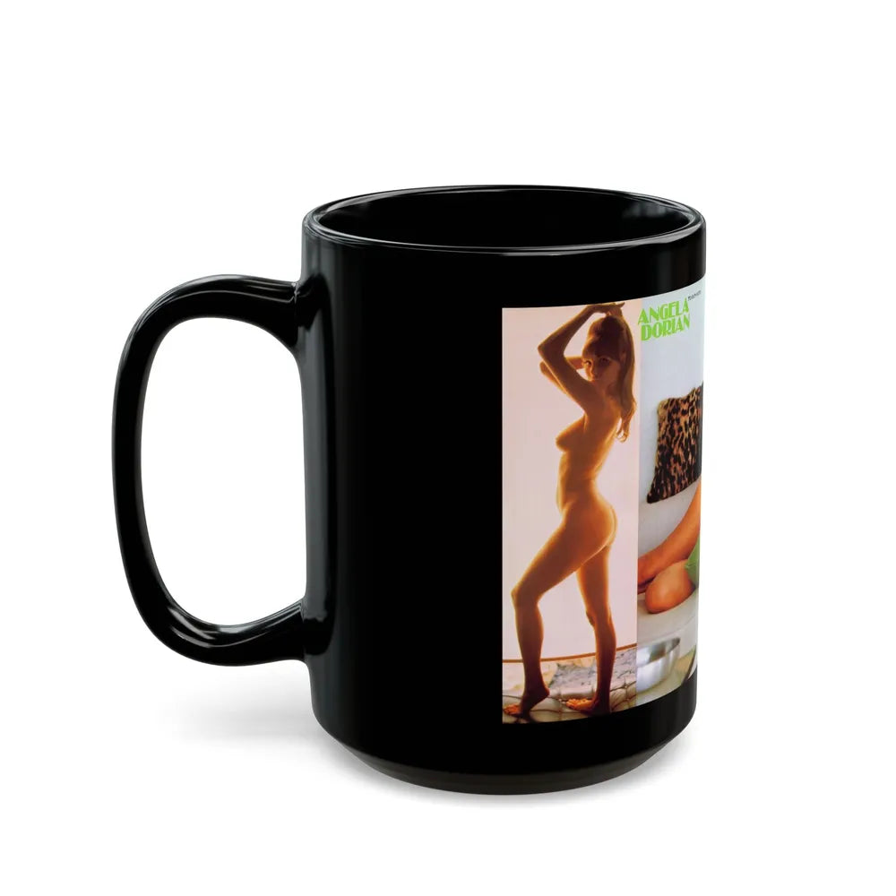 Victoria Vetri #106 - Topless (Vintage Female Icon) Black Coffee Mug-Go Mug Yourself