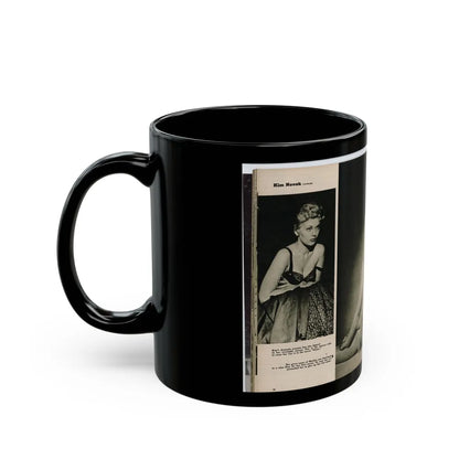 Kim Novak #390 - Fabulous Females Mag. Issue #1 '55 - 1 B&W Photo (Vintage Female Icon) Black Coffee Mug-Go Mug Yourself