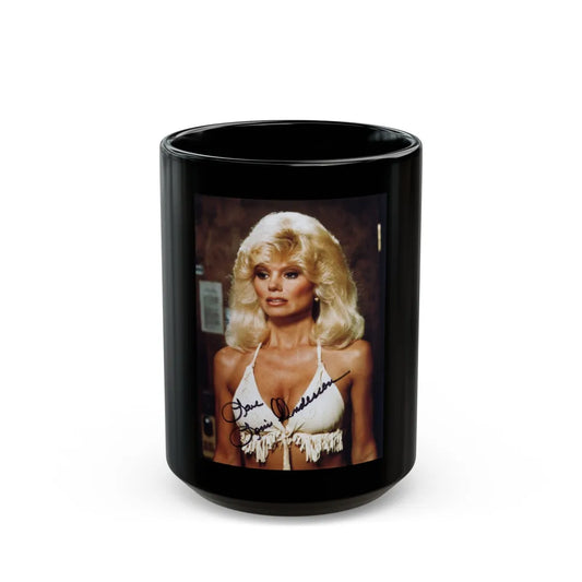 Loni Anderson #19 (Vintage Female Icon) Black Coffee Mug-15oz-Go Mug Yourself