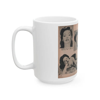 Barbara Darrow #35 - 4 B&W Photos from PHOTO Mag. Dec. '54 (Vintage Female Icon) White Coffee Mug-Go Mug Yourself