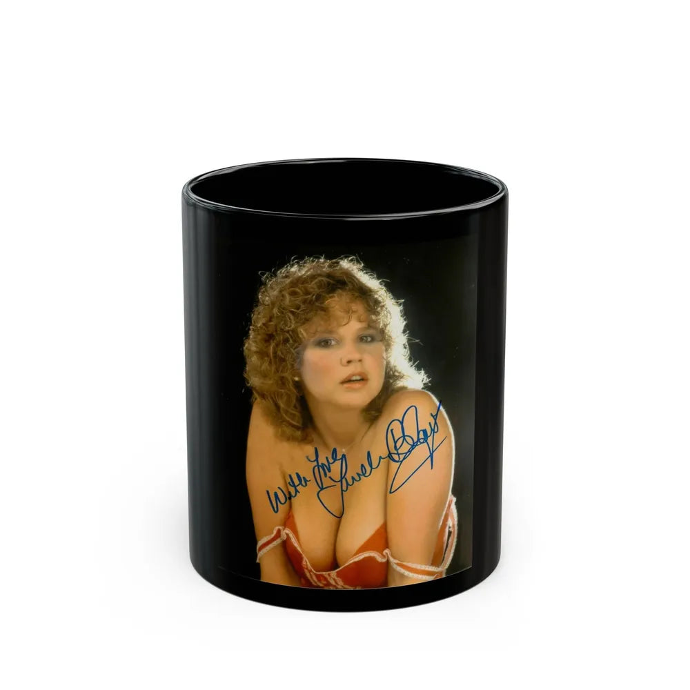 Linda Blair #337 (Vintage Female Icon) Black Coffee Mug-11oz-Go Mug Yourself