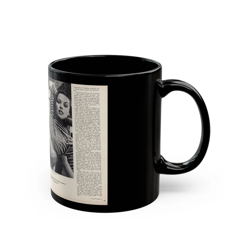 Dawn Richard #45 - [Pages 22 & 23] Including Pages 3 & 4 of 4 with, 3 B&W Photos+Article from Adam Mag. '58 - Photo (Vintage Female Icon) Black Coffee Mug-Go Mug Yourself