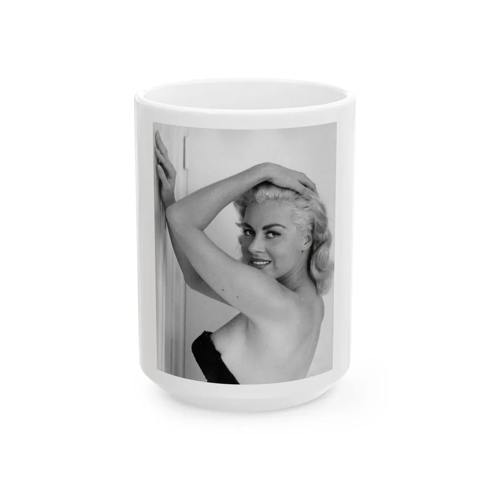 Jeanne Carmen #57 (Vintage Female Icon) White Coffee Mug-15oz-Go Mug Yourself