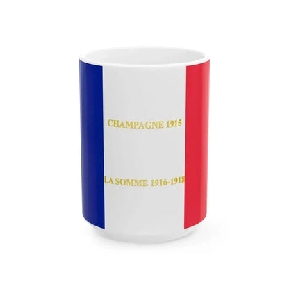 15e regiment du genie de lair-drapeau (France) White Coffee Mug 15oz - Go Mug Yourself