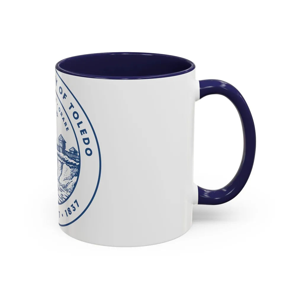 Seal of Toledo Ohio - Accent Coffee Mug-Go Mug Yourself