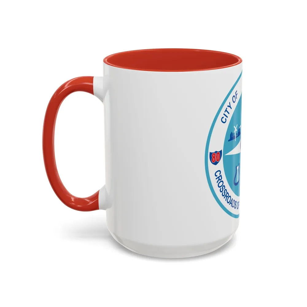 Seal of Joliet Illinois - Accent Coffee Mug-Go Mug Yourself