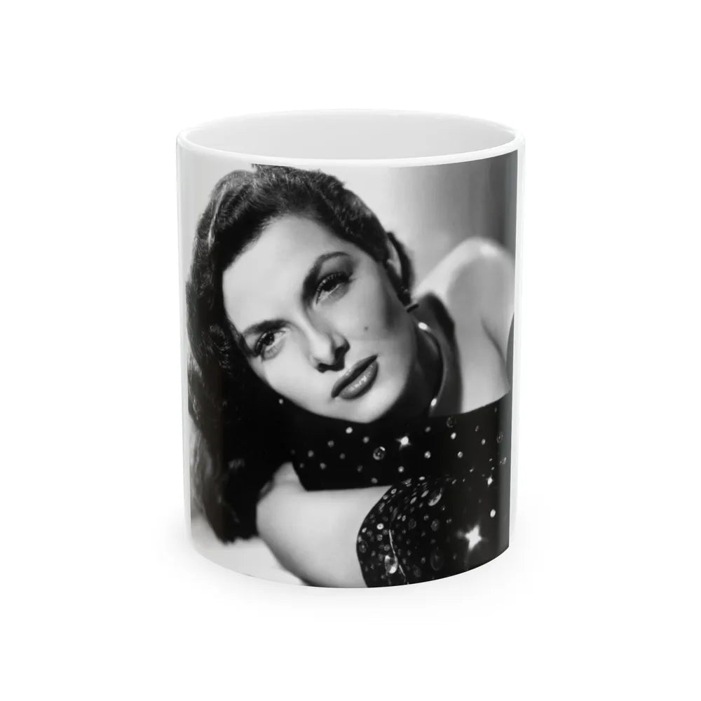 Jane Russell #224 (Vintage Female Icon) White Coffee Mug-11oz-Go Mug Yourself