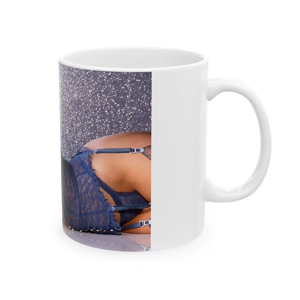 Linda Blair #175 - Topless (Vintage Female Icon) White Coffee Mug-Go Mug Yourself