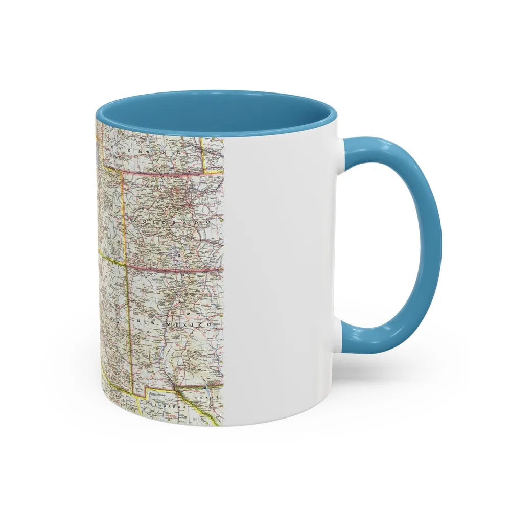 USA - Southwestern (1959) (Map) Accent Coffee Mug-Go Mug Yourself