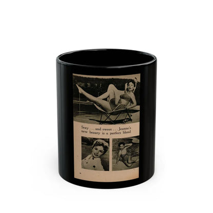 Jeanne Crain #105 - Pages 7 of 7 with, 3 B&W Photos & 1 Caption from Sensation Digest Mag. '54 (Vintage Female Icon) Black Coffee Mug-11oz-Go Mug Yourself