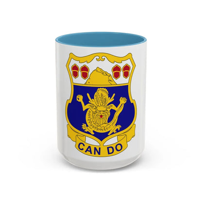 15th Infantry Regiment (U.S. Army) Accent Coffee Mug-15oz-Light Blue-Go Mug Yourself