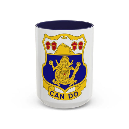 15th Infantry Regiment (U.S. Army) Accent Coffee Mug-15oz-Navy-Go Mug Yourself