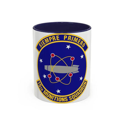 15th Munitions Squadron (U.S. Air Force) Accent Coffee Mug 11oz Navy - Go Mug Yourself