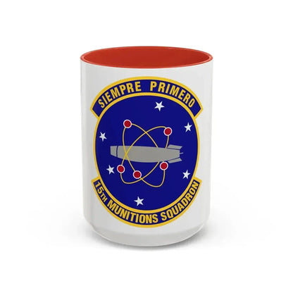 15th Munitions Squadron (U.S. Air Force) Accent Coffee Mug 15oz Red - Go Mug Yourself