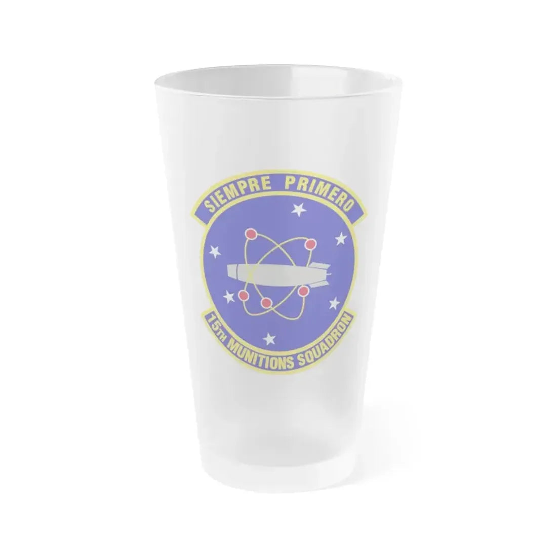 15th Munitions Squadron (U.S. Air Force) Frosted Pint Glass 16oz Default Title - Go Mug Yourself