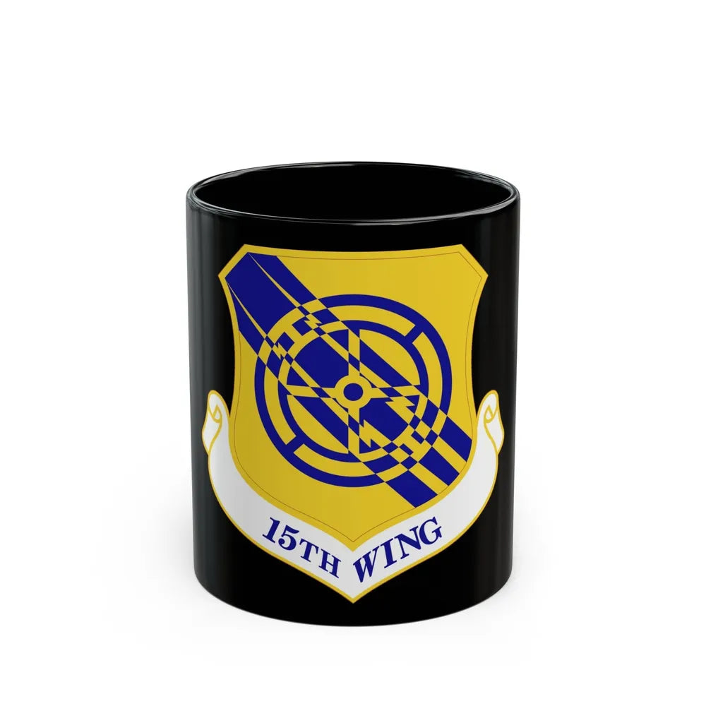 15th Wing (U.S. Air Force) Black Coffee Mug-11oz-Go Mug Yourself