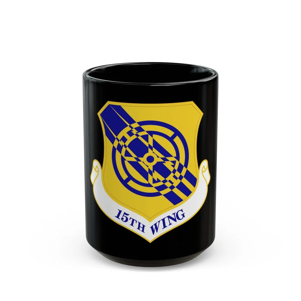 15th Wing (U.S. Air Force) Black Coffee Mug-15oz-Go Mug Yourself