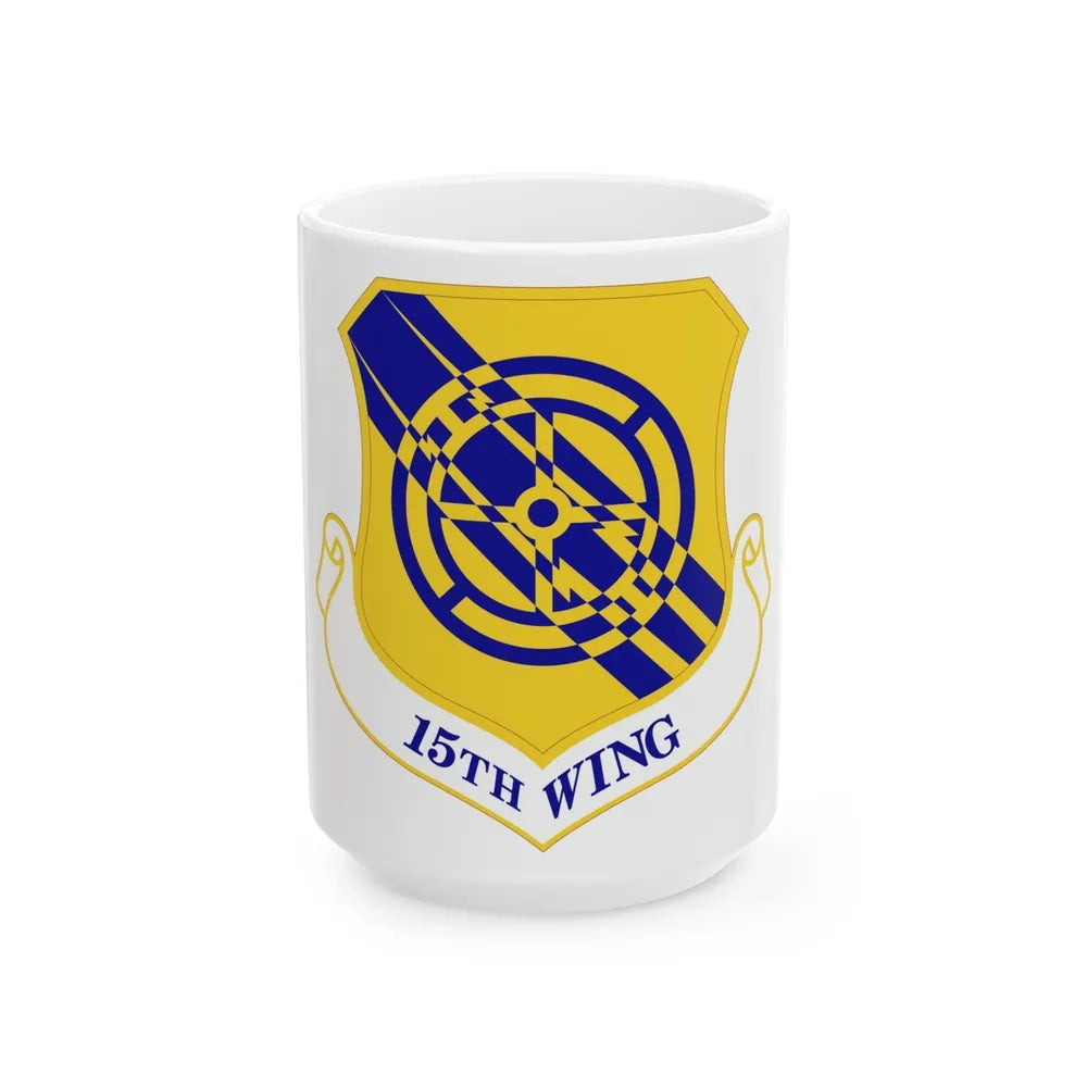 15th Wing (U.S. Air Force) White Coffee Mug-15oz-Go Mug Yourself