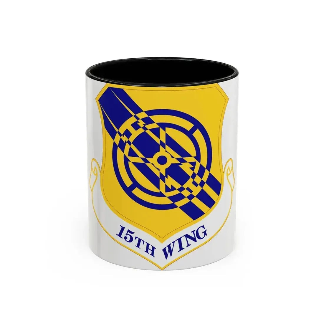15th Wing (U.S. Air Force) Accent Coffee Mug 11oz Black - Go Mug Yourself