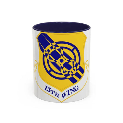 15th Wing (U.S. Air Force) Accent Coffee Mug 11oz Navy - Go Mug Yourself