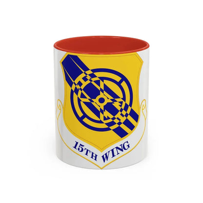15th Wing (U.S. Air Force) Accent Coffee Mug 11oz Red - Go Mug Yourself