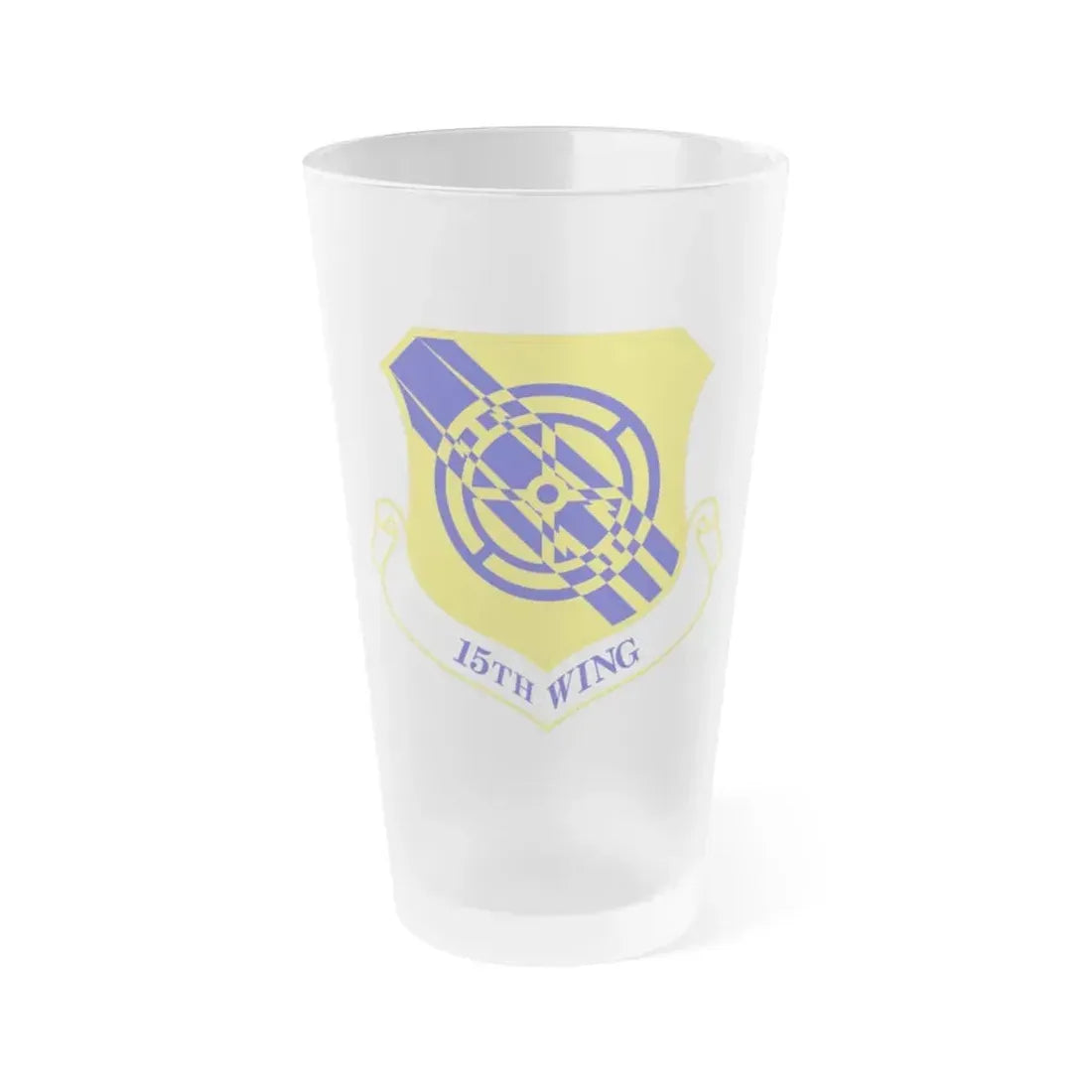 15th Wing (U.S. Air Force) Frosted Pint Glass 16oz 16oz Frosted - Go Mug Yourself