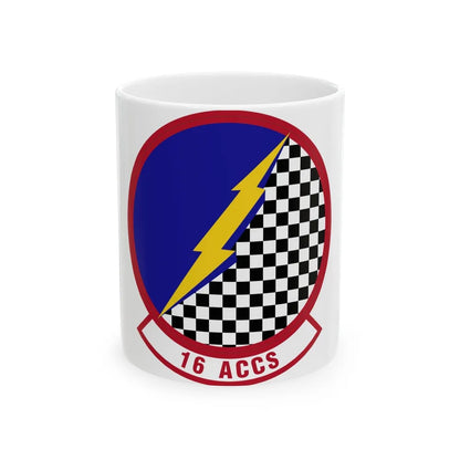 16 Airborne Command and Control Squadron ACC (U.S. Air Force) White Coffee Mug-11oz-Go Mug Yourself