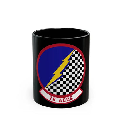 16 Airborne Command and Control Squadron ACC (U.S. Air Force) Black Coffee Mug 11oz - Go Mug Yourself