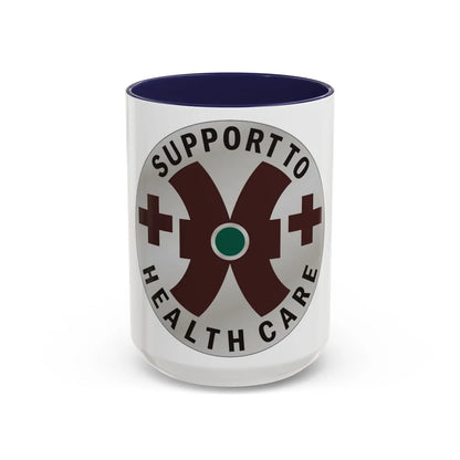 16 Medical Battalion (U.S. Army) Accent Coffee Mug-15oz-Navy-Go Mug Yourself